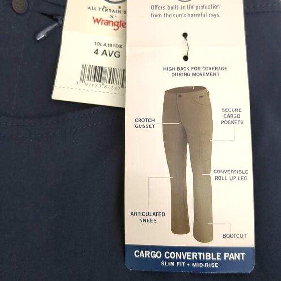 Wrangler ATG Pants Womens 4 AVG 28x30 Cargo Convertible Roll Up Leg Bootcut NWT - Picture 3 of 8
